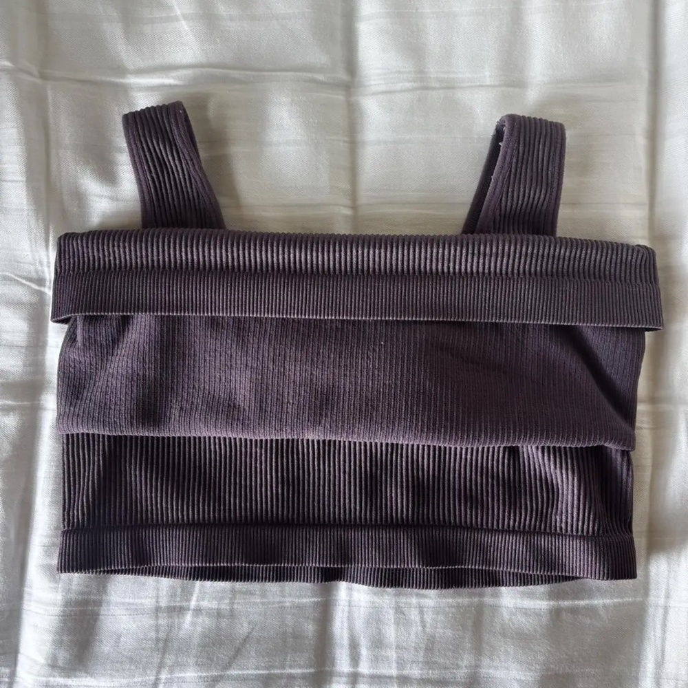 Dark Purple Ribbed Cami